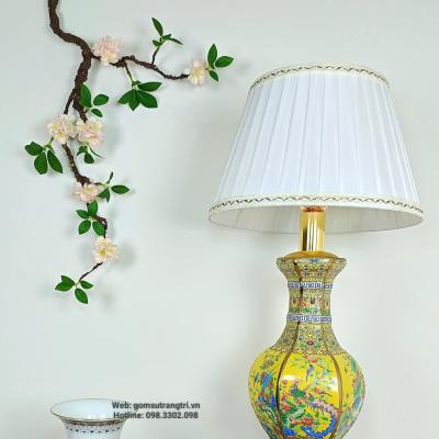 ĐÈN BÀN LỤC GIÁC HỌA TIẾT TỨ QUÝ – HÀNG THIẾT KẾ CAO CẤP